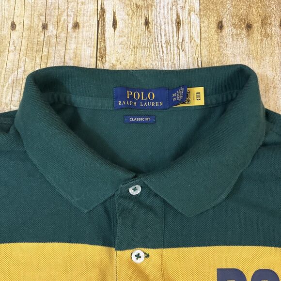 Polo Ralph Lauren Spellout Polo Shirt Colorblock XXL 2XL - Picture 7 of 12